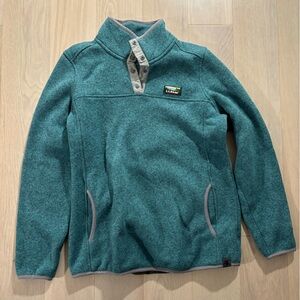 L.L. Bean Turquoise Fleece Pullover